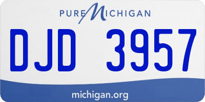 MI license plate DJD3957