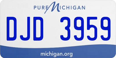 MI license plate DJD3959