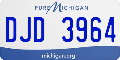 MI license plate DJD3964