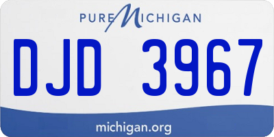 MI license plate DJD3967