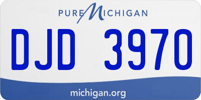 MI license plate DJD3970