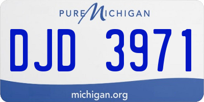 MI license plate DJD3971