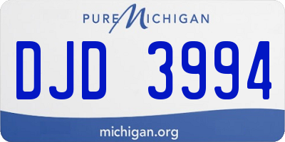 MI license plate DJD3994