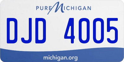 MI license plate DJD4005