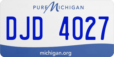 MI license plate DJD4027