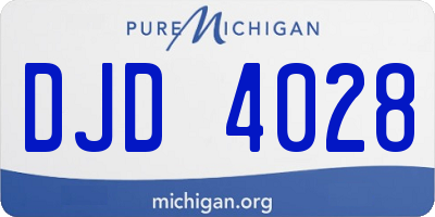 MI license plate DJD4028