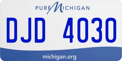 MI license plate DJD4030