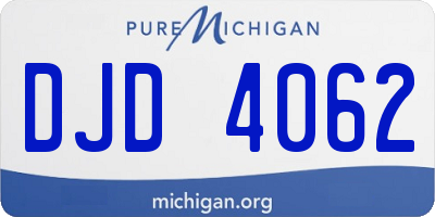 MI license plate DJD4062