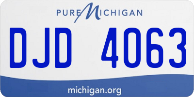 MI license plate DJD4063