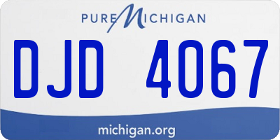 MI license plate DJD4067
