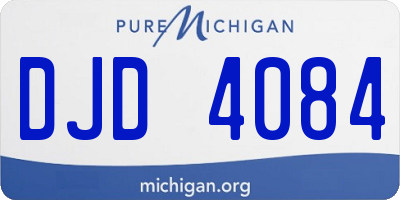 MI license plate DJD4084