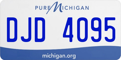 MI license plate DJD4095