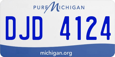 MI license plate DJD4124