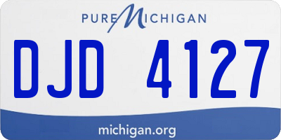 MI license plate DJD4127