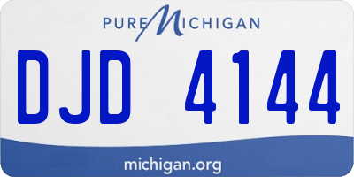 MI license plate DJD4144