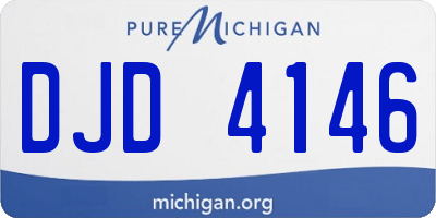 MI license plate DJD4146