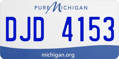 MI license plate DJD4153