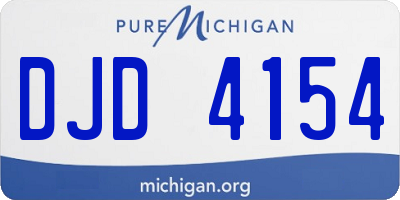 MI license plate DJD4154