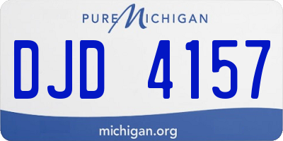 MI license plate DJD4157