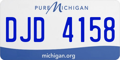 MI license plate DJD4158