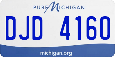 MI license plate DJD4160