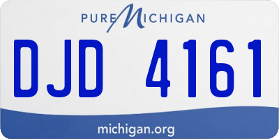 MI license plate DJD4161