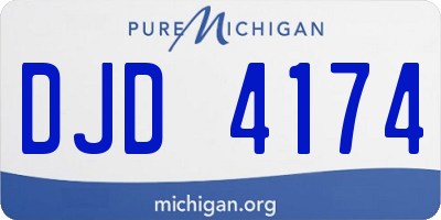 MI license plate DJD4174