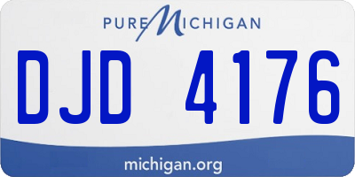 MI license plate DJD4176