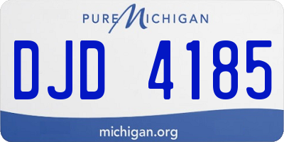 MI license plate DJD4185