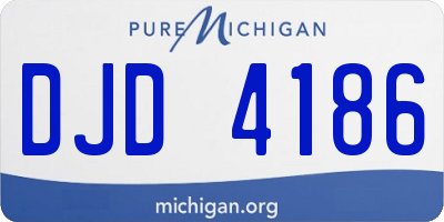 MI license plate DJD4186