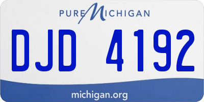 MI license plate DJD4192