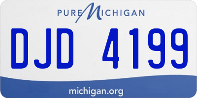 MI license plate DJD4199