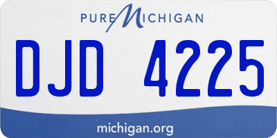 MI license plate DJD4225