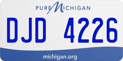 MI license plate DJD4226