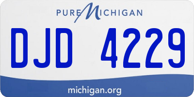 MI license plate DJD4229