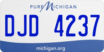 MI license plate DJD4237