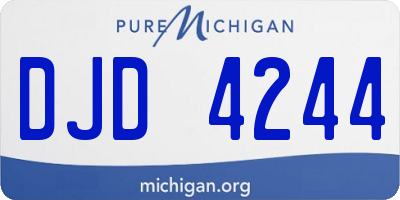MI license plate DJD4244