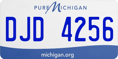MI license plate DJD4256