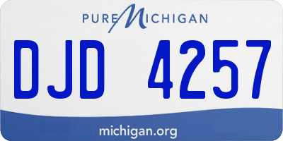 MI license plate DJD4257