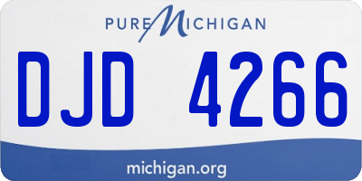 MI license plate DJD4266