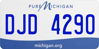 MI license plate DJD4290