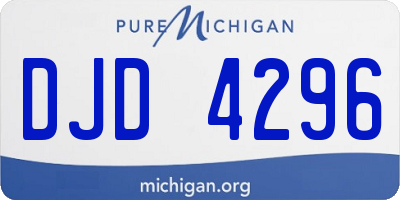 MI license plate DJD4296
