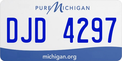 MI license plate DJD4297