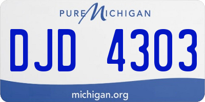 MI license plate DJD4303