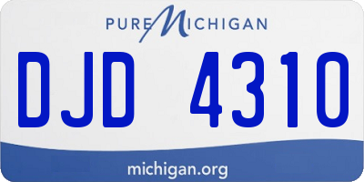 MI license plate DJD4310