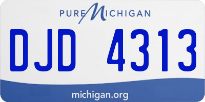 MI license plate DJD4313