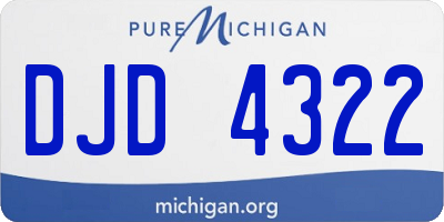 MI license plate DJD4322