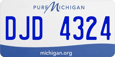 MI license plate DJD4324