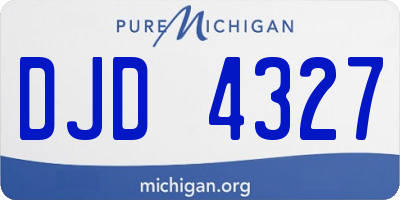 MI license plate DJD4327