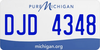 MI license plate DJD4348